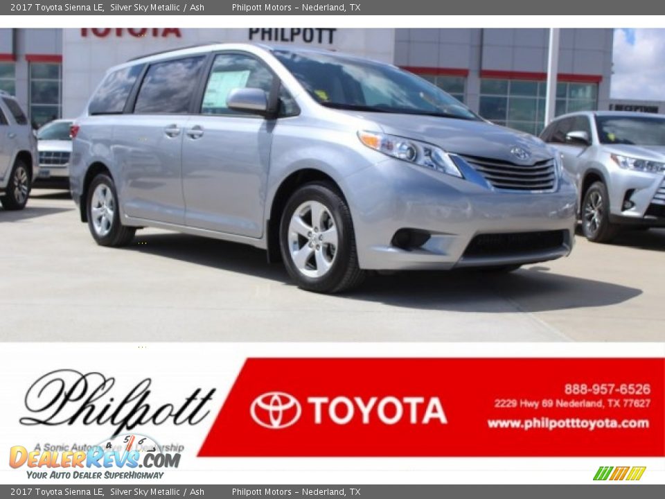 2017 Toyota Sienna LE Silver Sky Metallic / Ash Photo #1