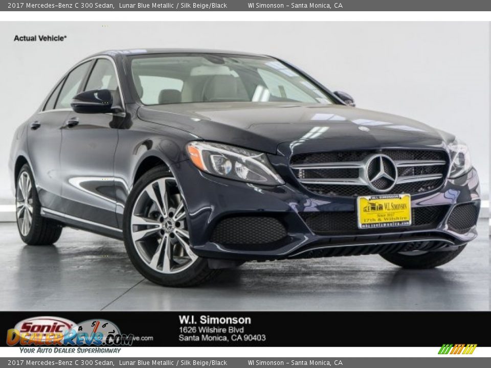 2017 Mercedes-Benz C 300 Sedan Lunar Blue Metallic / Silk Beige/Black Photo #1