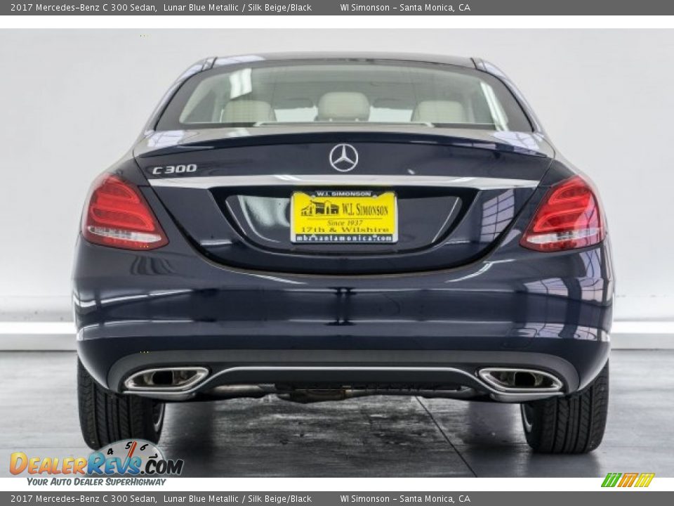 2017 Mercedes-Benz C 300 Sedan Lunar Blue Metallic / Silk Beige/Black Photo #4