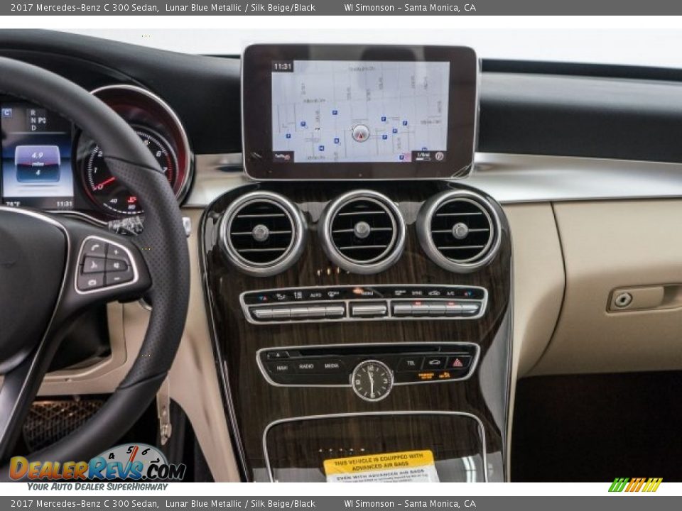 2017 Mercedes-Benz C 300 Sedan Lunar Blue Metallic / Silk Beige/Black Photo #5