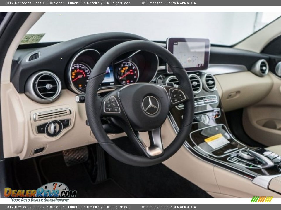 2017 Mercedes-Benz C 300 Sedan Lunar Blue Metallic / Silk Beige/Black Photo #6