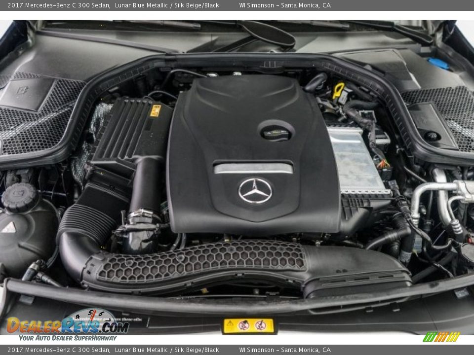 2017 Mercedes-Benz C 300 Sedan Lunar Blue Metallic / Silk Beige/Black Photo #8