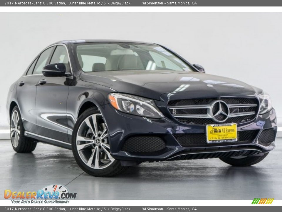 2017 Mercedes-Benz C 300 Sedan Lunar Blue Metallic / Silk Beige/Black Photo #12