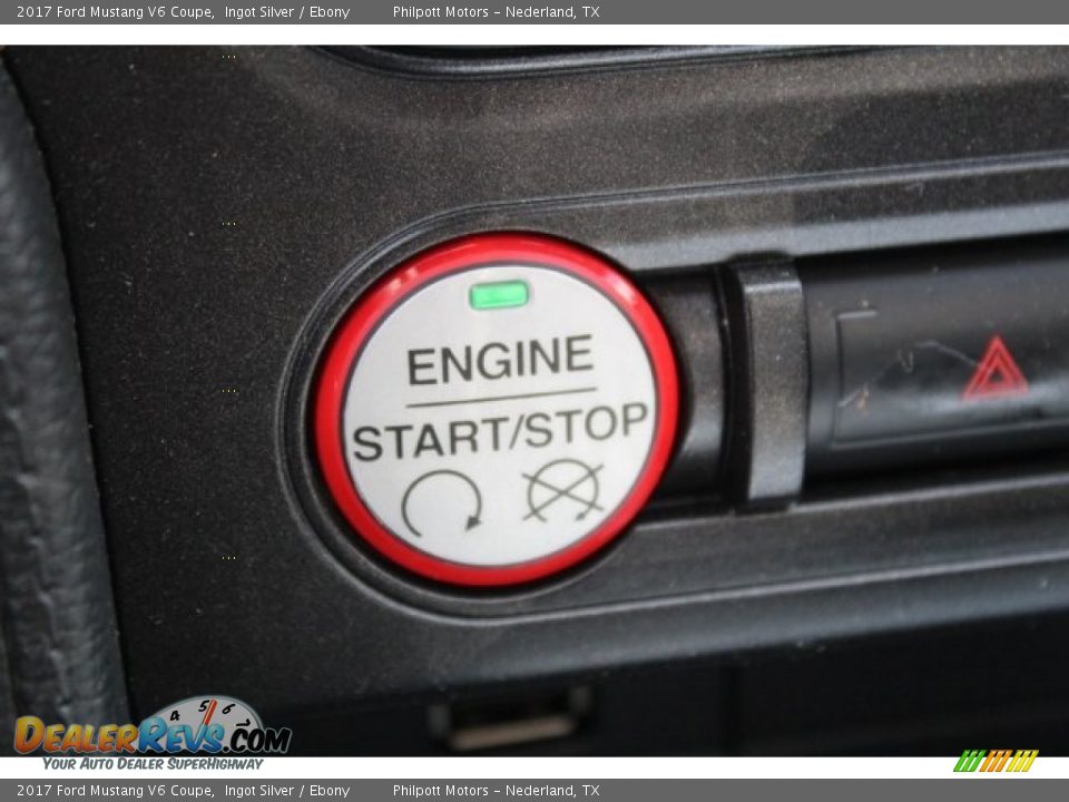 2017 Ford Mustang V6 Coupe Ingot Silver / Ebony Photo #16