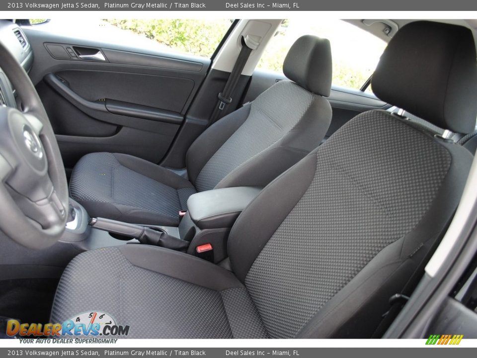 2013 Volkswagen Jetta S Sedan Platinum Gray Metallic / Titan Black Photo #15