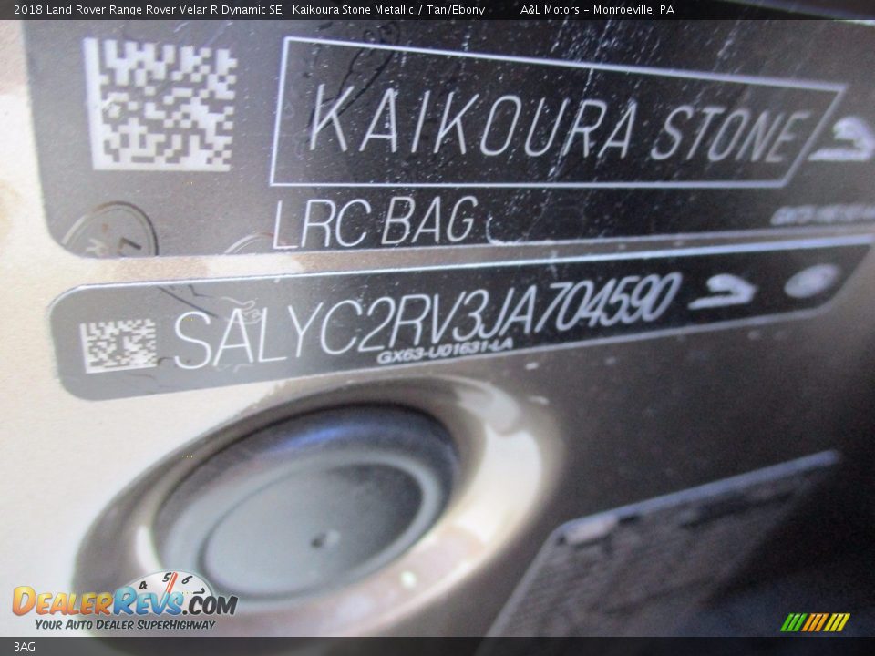 Land Rover Color Code BAG Kaikoura Stone Metallic