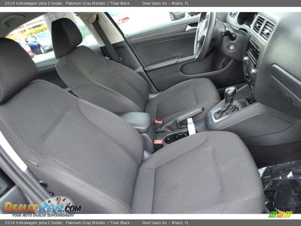 2014 Volkswagen Jetta S Sedan Platinum Gray Metallic / Titan Black Photo #19
