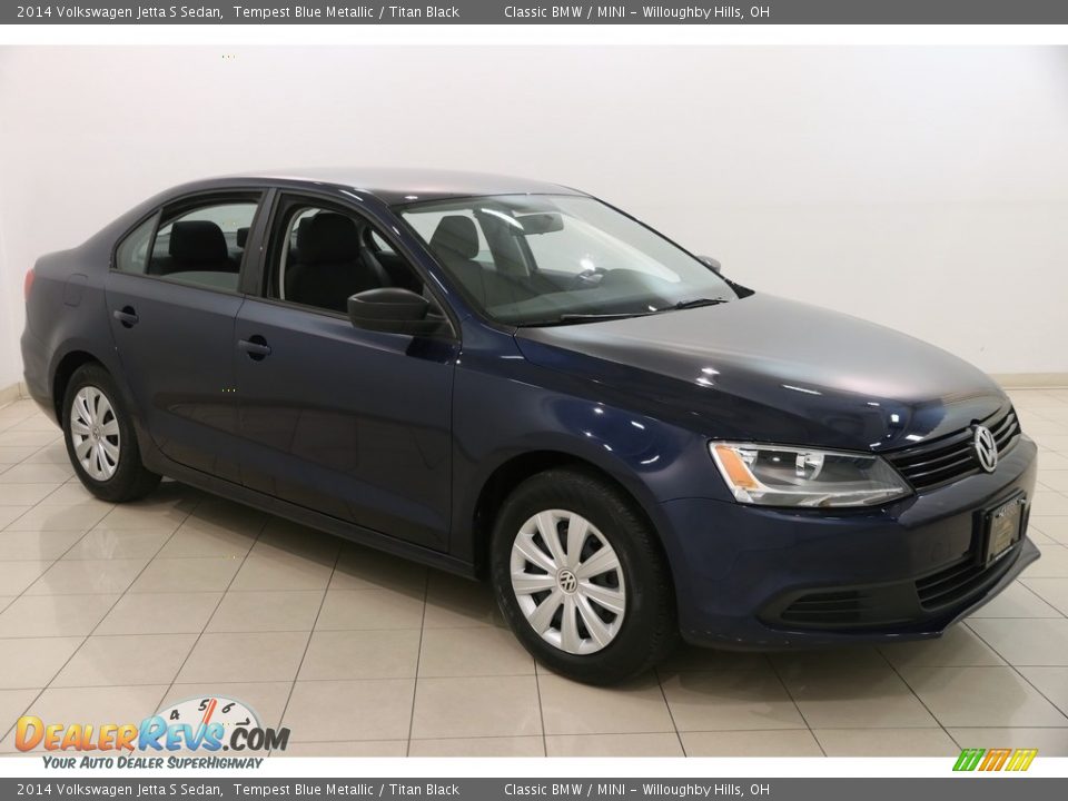 2014 Volkswagen Jetta S Sedan Tempest Blue Metallic / Titan Black Photo #1