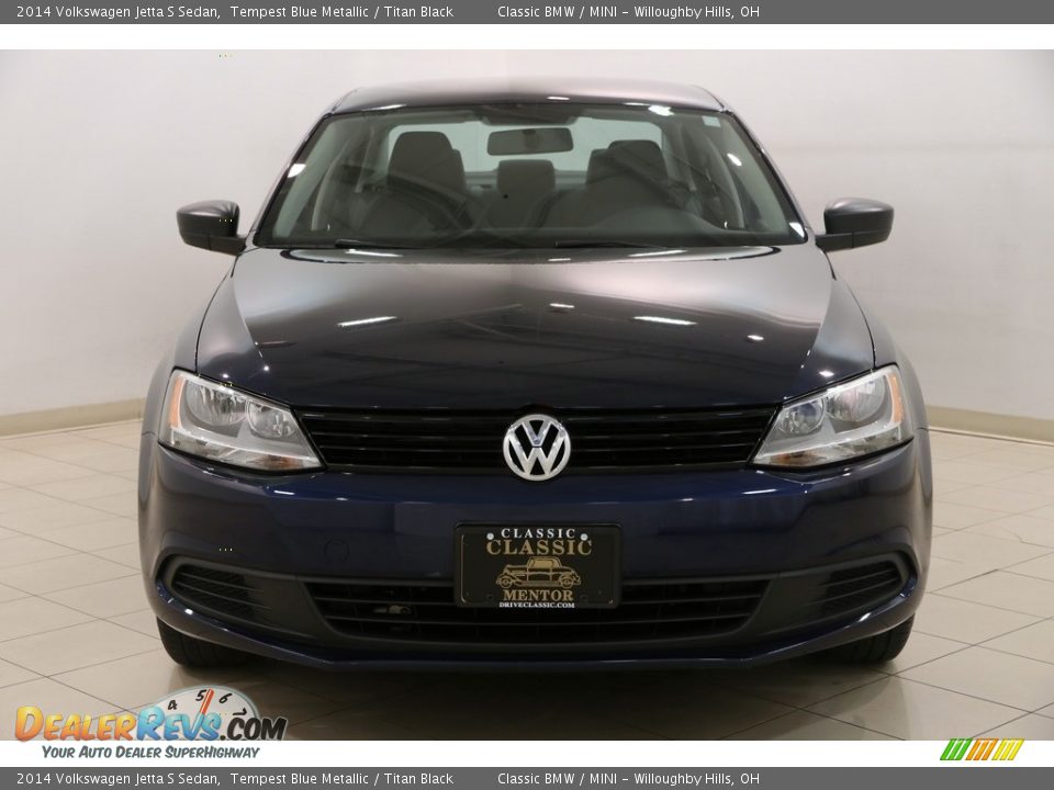 2014 Volkswagen Jetta S Sedan Tempest Blue Metallic / Titan Black Photo #2