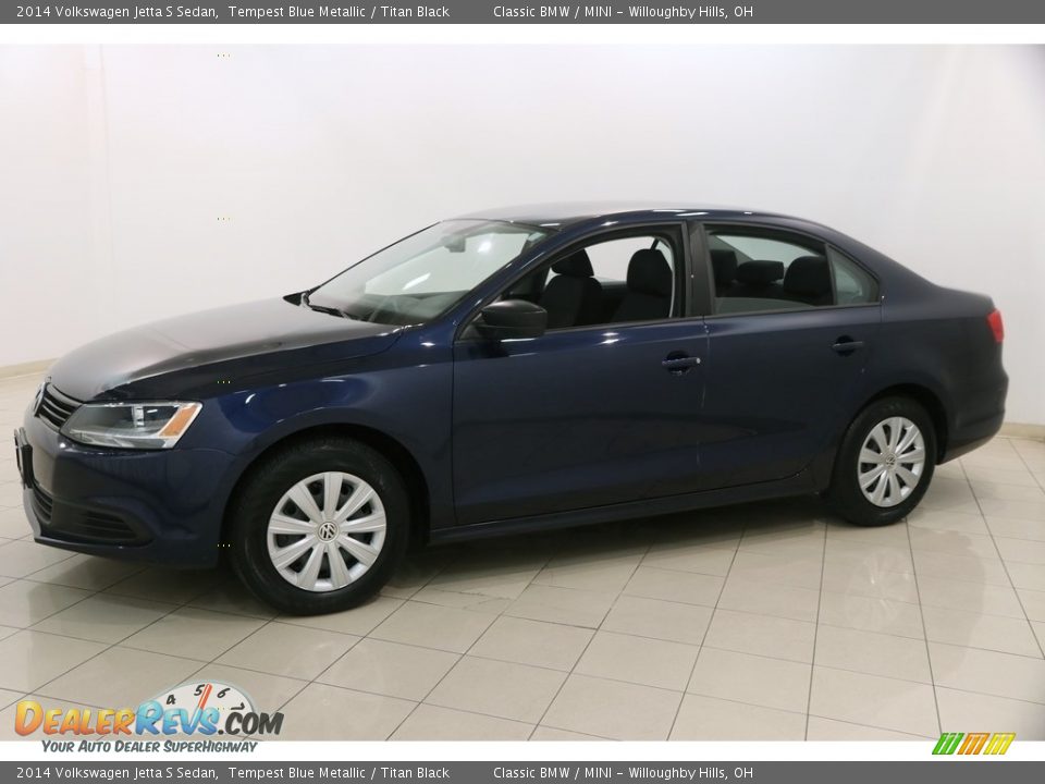 2014 Volkswagen Jetta S Sedan Tempest Blue Metallic / Titan Black Photo #3