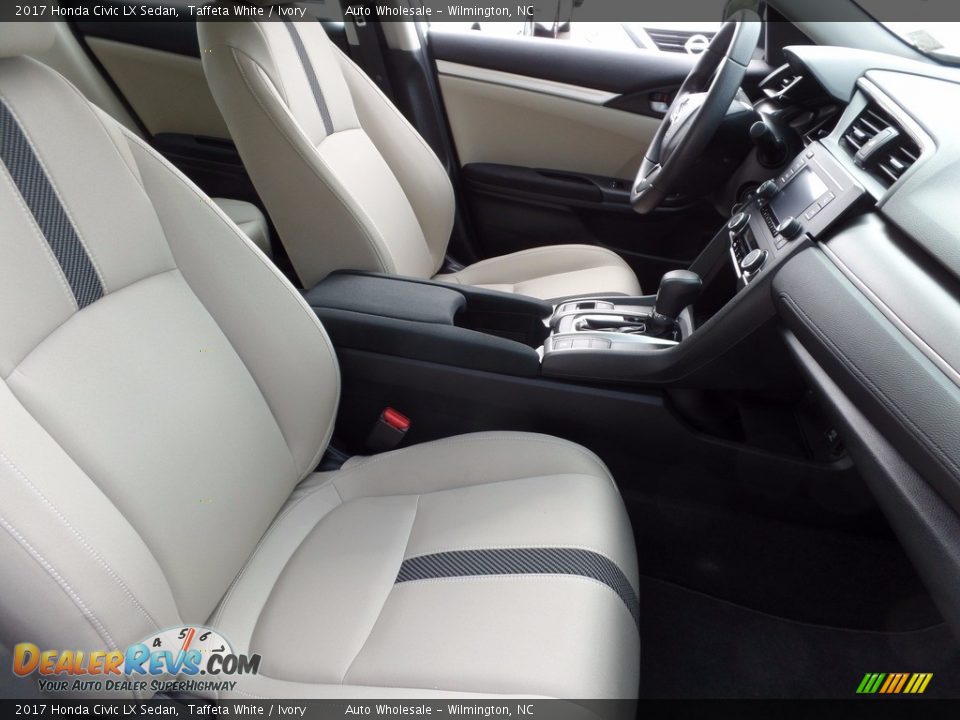 2017 Honda Civic LX Sedan Taffeta White / Ivory Photo #13