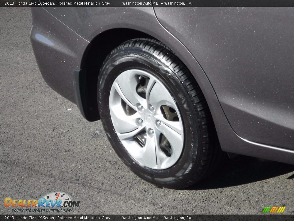 2013 Honda Civic LX Sedan Polished Metal Metallic / Gray Photo #3