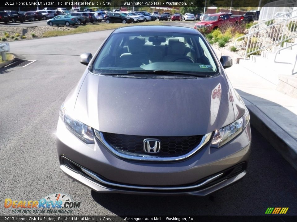 2013 Honda Civic LX Sedan Polished Metal Metallic / Gray Photo #4