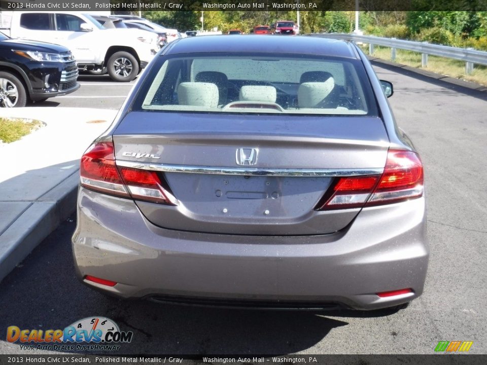 2013 Honda Civic LX Sedan Polished Metal Metallic / Gray Photo #8