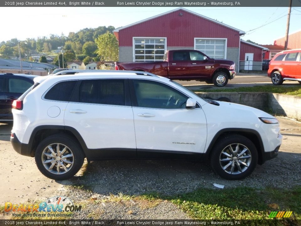 2018 Jeep Cherokee Limited 4x4 Bright White / Black Photo #6