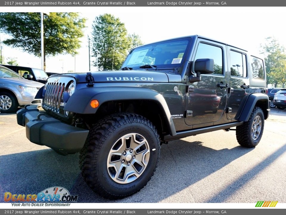 2017 Jeep Wrangler Unlimited Rubicon 4x4 Granite Crystal Metallic / Black Photo #1