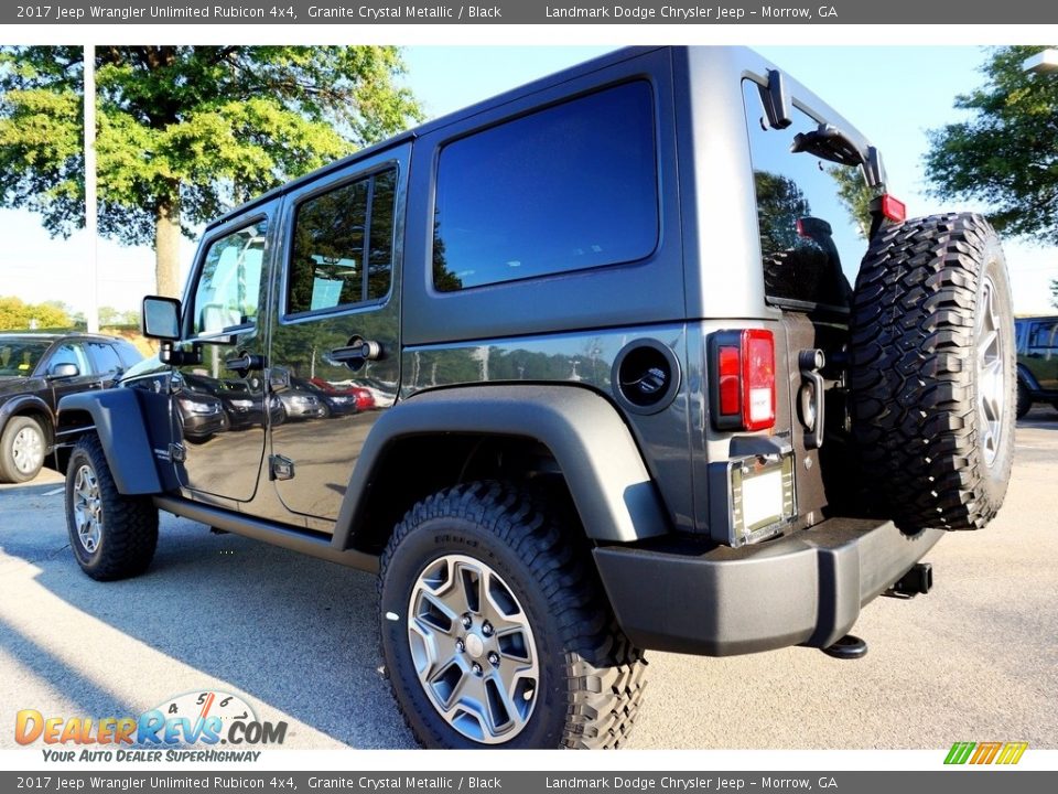 2017 Jeep Wrangler Unlimited Rubicon 4x4 Granite Crystal Metallic / Black Photo #2