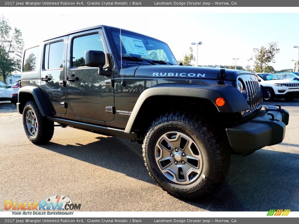 2017 Jeep Wrangler Unlimited Rubicon 4x4 Granite Crystal Metallic / Black Photo #4
