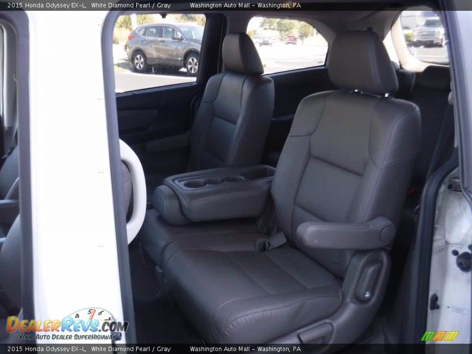 2015 Honda Odyssey EX-L White Diamond Pearl / Gray Photo #20