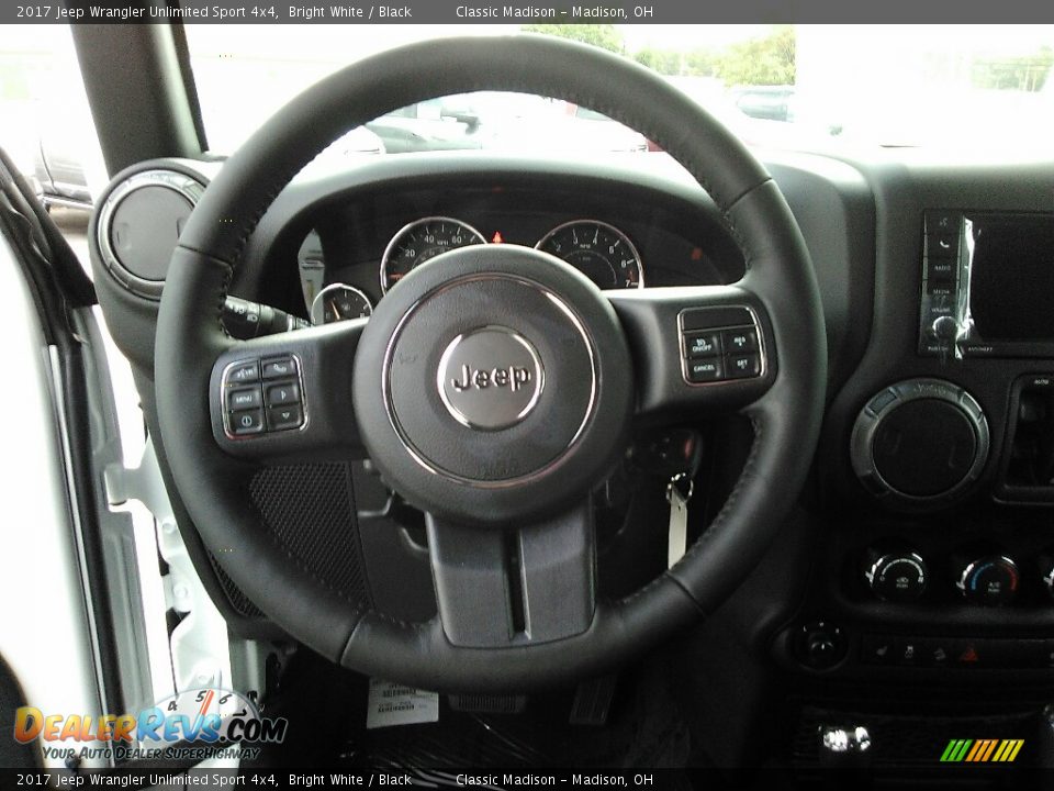 2017 Jeep Wrangler Unlimited Sport 4x4 Bright White / Black Photo #7