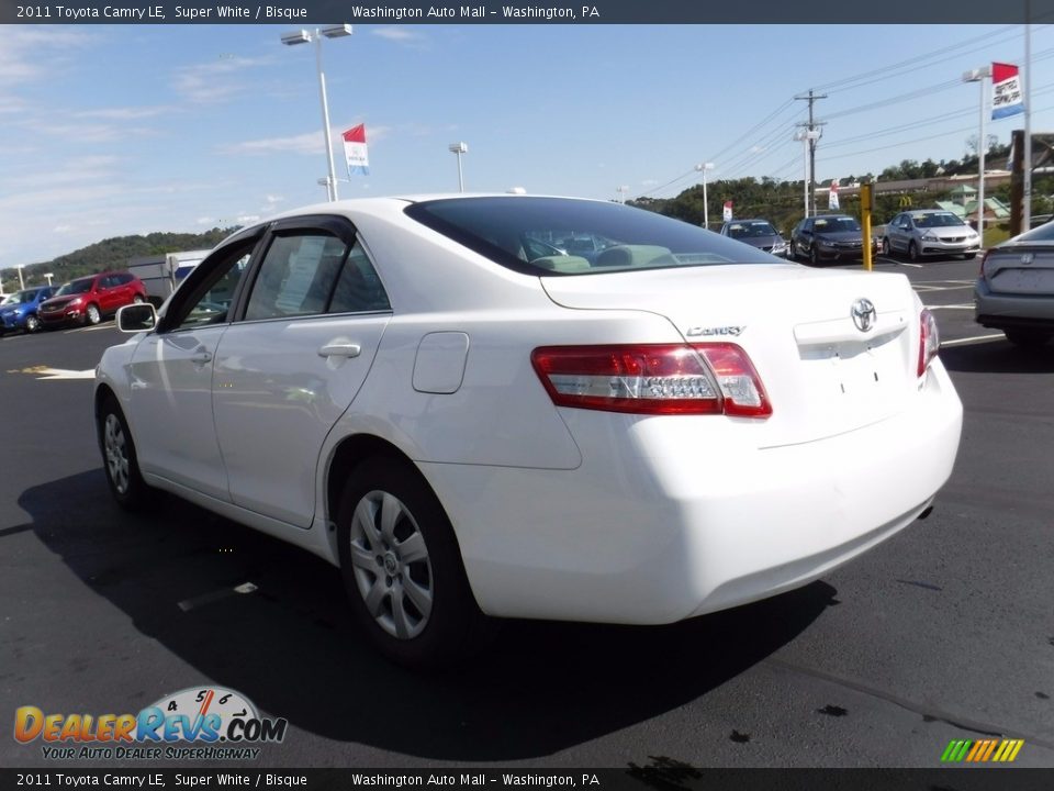 2011 Toyota Camry LE Super White / Bisque Photo #8