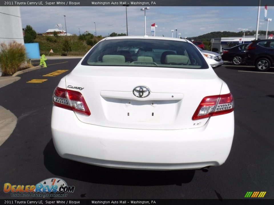 2011 Toyota Camry LE Super White / Bisque Photo #9