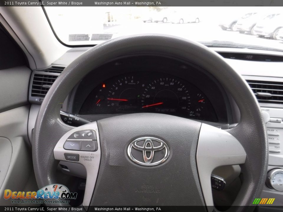 2011 Toyota Camry LE Super White / Bisque Photo #17