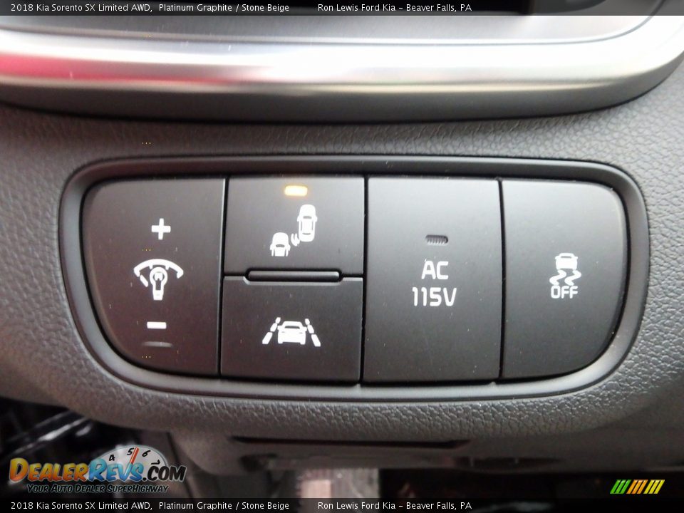 Controls of 2018 Kia Sorento SX Limited AWD Photo #15