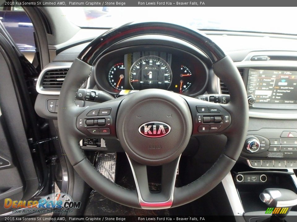 2018 Kia Sorento SX Limited AWD Steering Wheel Photo #18