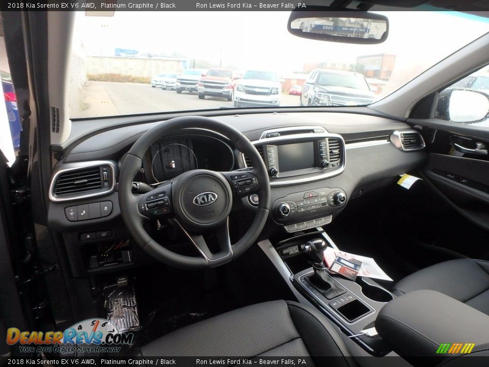 Black Interior - 2018 Kia Sorento EX V6 AWD Photo #12
