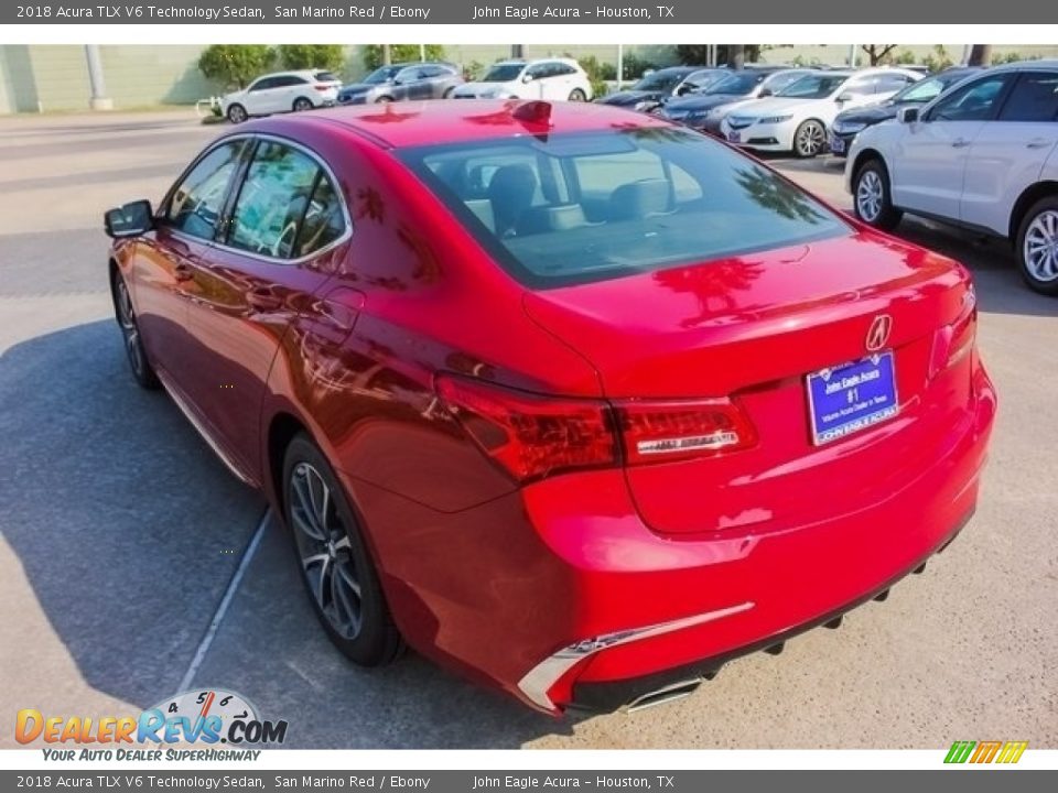 2018 Acura TLX V6 Technology Sedan San Marino Red / Ebony Photo #5