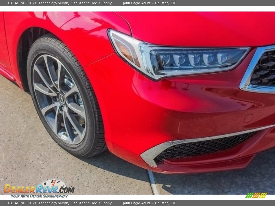 2018 Acura TLX V6 Technology Sedan San Marino Red / Ebony Photo #10