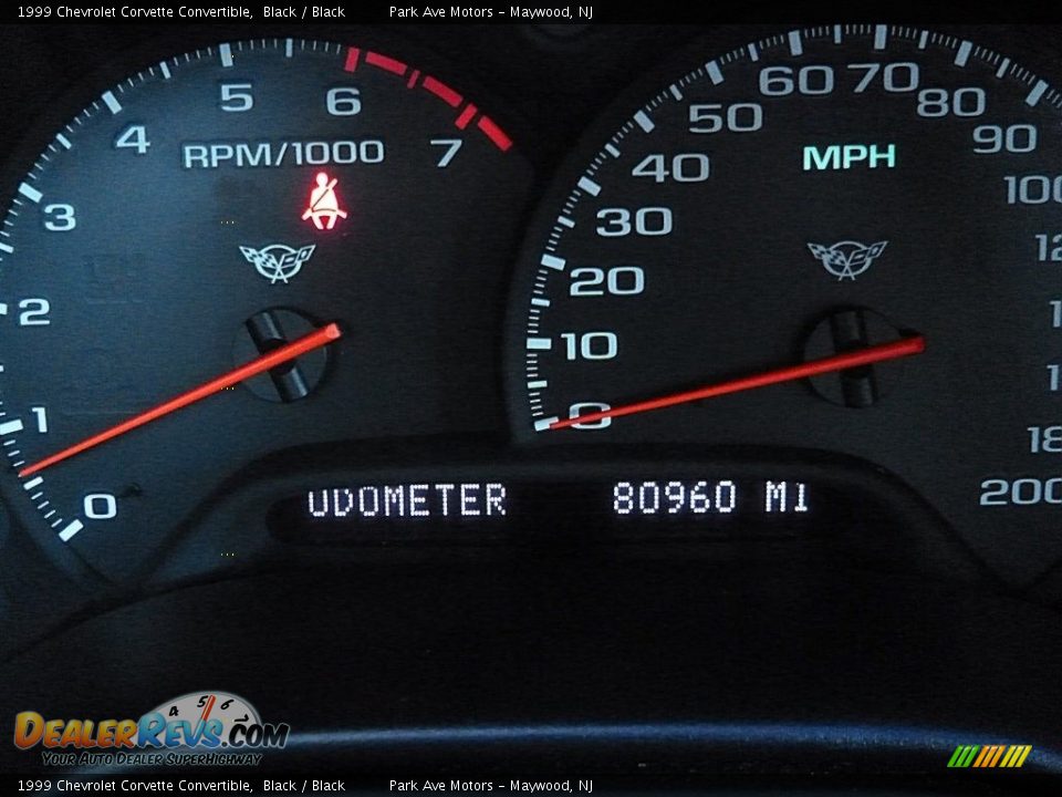 1999 Chevrolet Corvette Convertible Black / Black Photo #25