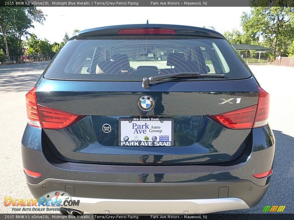 2015 BMW X1 xDrive28i Midnight Blue Metallic / Terra/Grey-Petrol Piping Photo #4