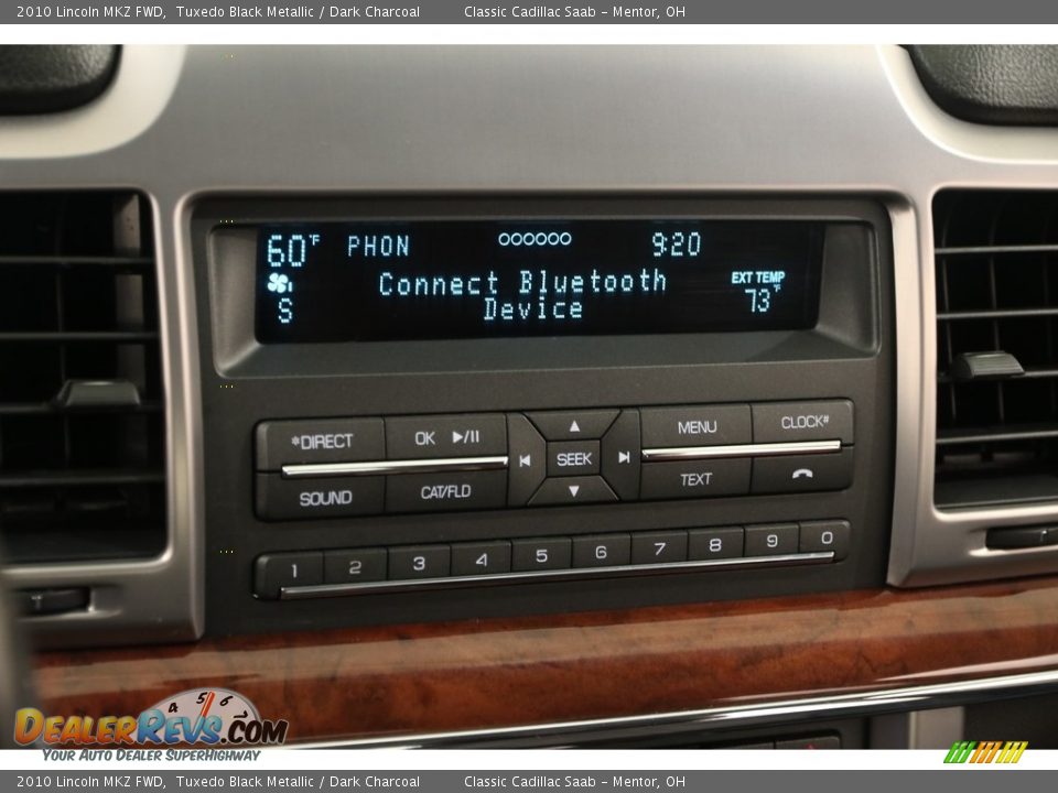 2010 Lincoln MKZ FWD Tuxedo Black Metallic / Dark Charcoal Photo #12