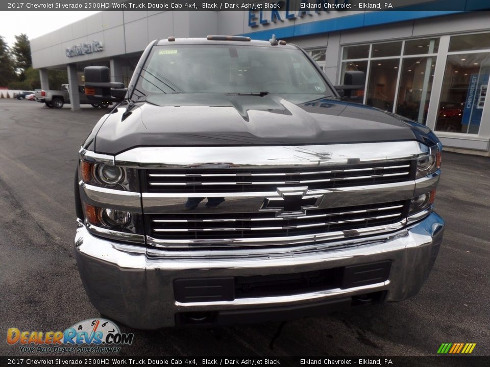 2017 Chevrolet Silverado 2500HD Work Truck Double Cab 4x4 Black / Dark Ash/Jet Black Photo #2