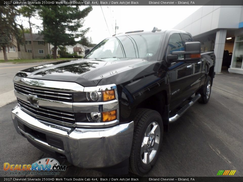 2017 Chevrolet Silverado 2500HD Work Truck Double Cab 4x4 Black / Dark Ash/Jet Black Photo #3