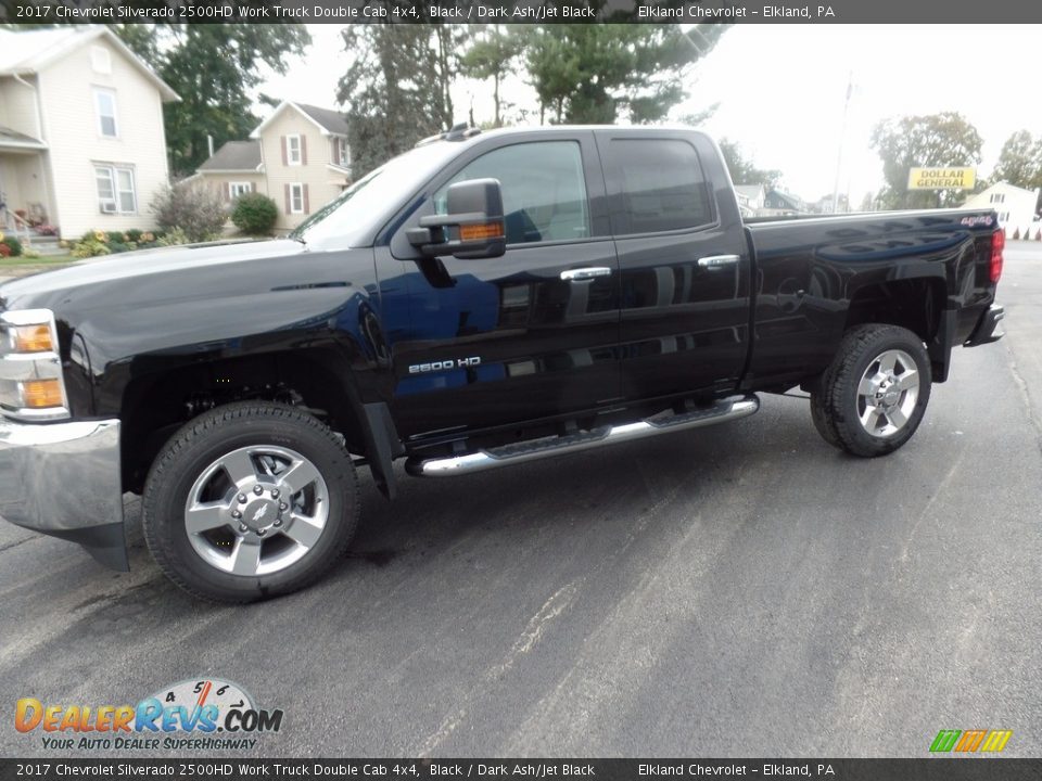 2017 Chevrolet Silverado 2500HD Work Truck Double Cab 4x4 Black / Dark Ash/Jet Black Photo #4