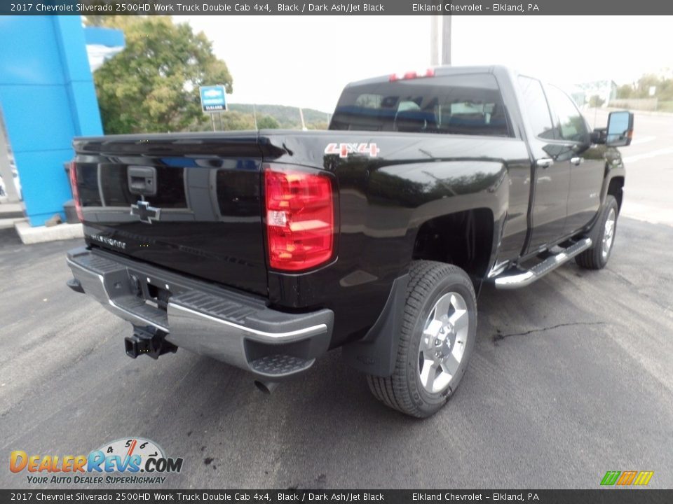 2017 Chevrolet Silverado 2500HD Work Truck Double Cab 4x4 Black / Dark Ash/Jet Black Photo #8