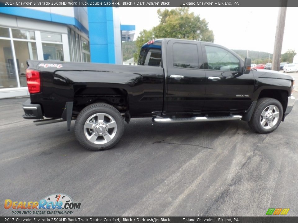 2017 Chevrolet Silverado 2500HD Work Truck Double Cab 4x4 Black / Dark Ash/Jet Black Photo #9