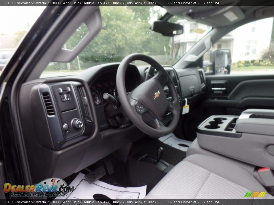 2017 Chevrolet Silverado 2500HD Work Truck Double Cab 4x4 Black / Dark Ash/Jet Black Photo #22