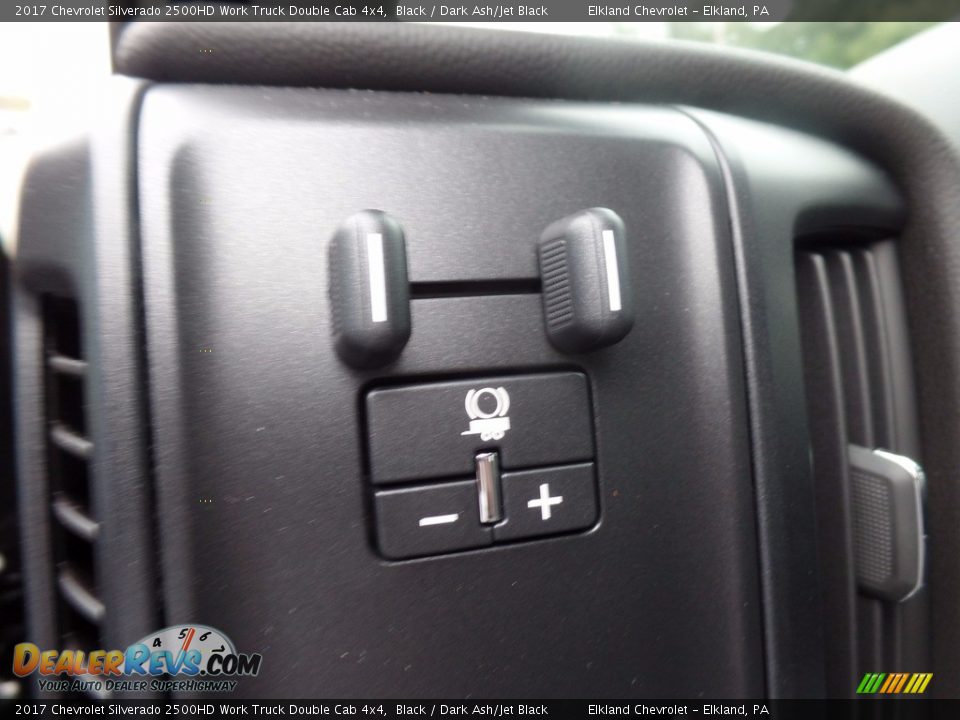 2017 Chevrolet Silverado 2500HD Work Truck Double Cab 4x4 Black / Dark Ash/Jet Black Photo #23