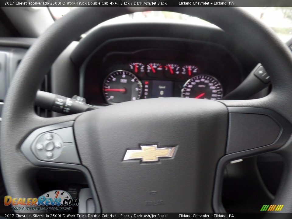 2017 Chevrolet Silverado 2500HD Work Truck Double Cab 4x4 Black / Dark Ash/Jet Black Photo #25