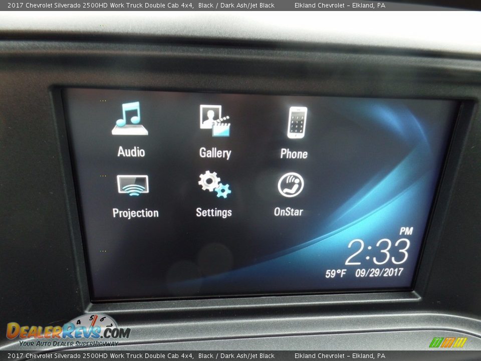2017 Chevrolet Silverado 2500HD Work Truck Double Cab 4x4 Black / Dark Ash/Jet Black Photo #28