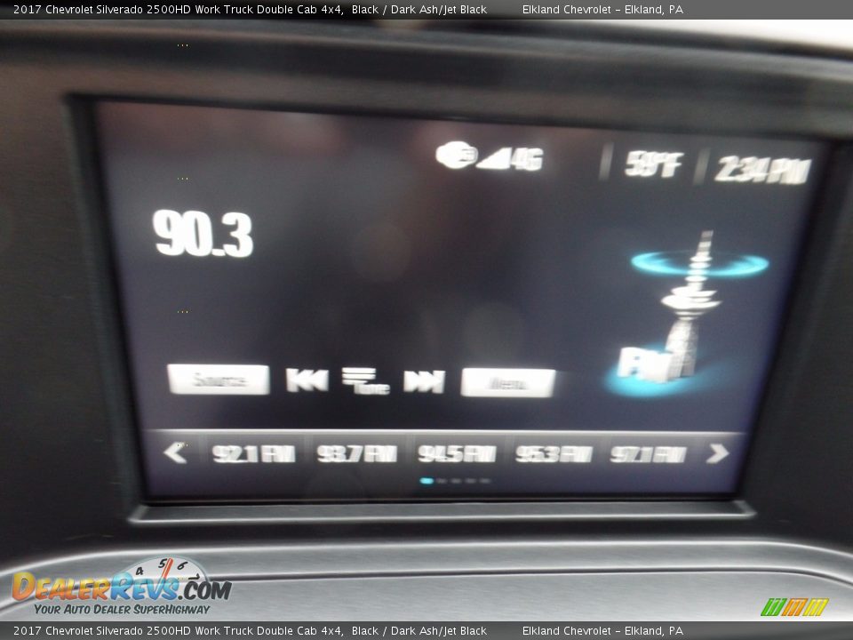 2017 Chevrolet Silverado 2500HD Work Truck Double Cab 4x4 Black / Dark Ash/Jet Black Photo #30