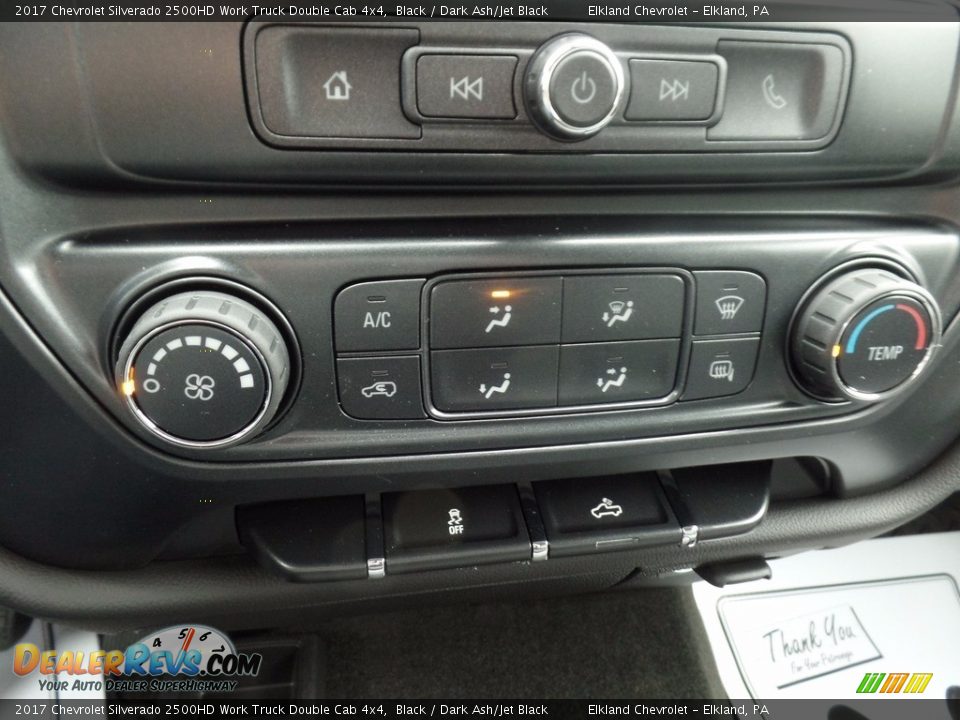 2017 Chevrolet Silverado 2500HD Work Truck Double Cab 4x4 Black / Dark Ash/Jet Black Photo #31