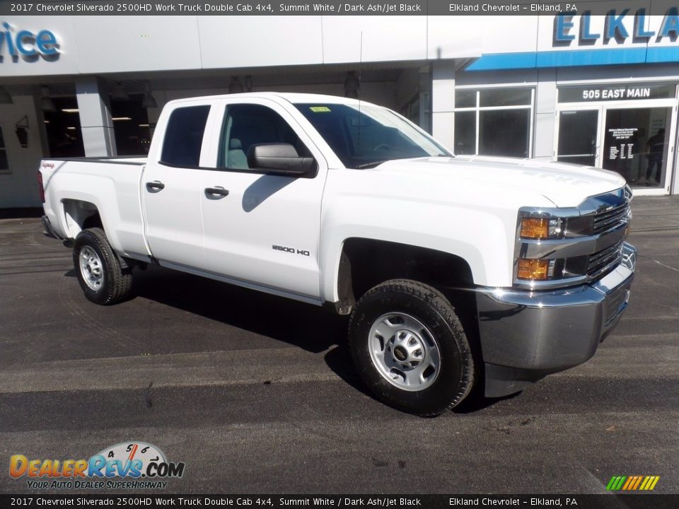 2017 Chevrolet Silverado 2500HD Work Truck Double Cab 4x4 Summit White / Dark Ash/Jet Black Photo #2