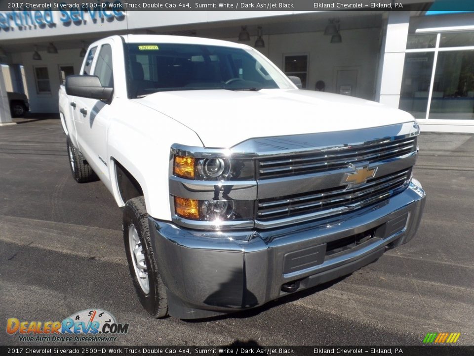 2017 Chevrolet Silverado 2500HD Work Truck Double Cab 4x4 Summit White / Dark Ash/Jet Black Photo #3