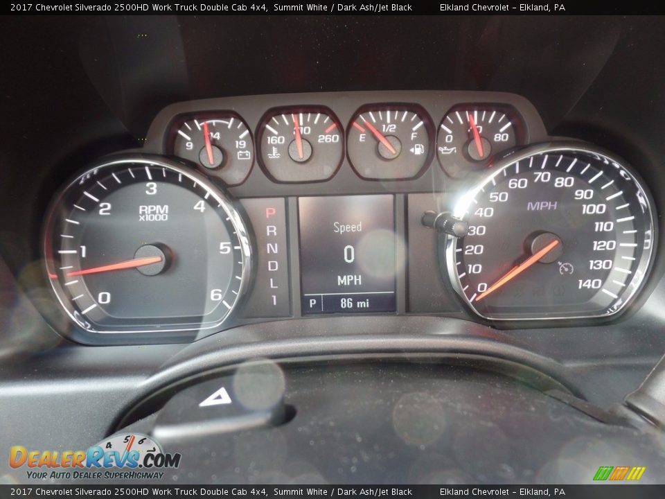 2017 Chevrolet Silverado 2500HD Work Truck Double Cab 4x4 Summit White / Dark Ash/Jet Black Photo #26