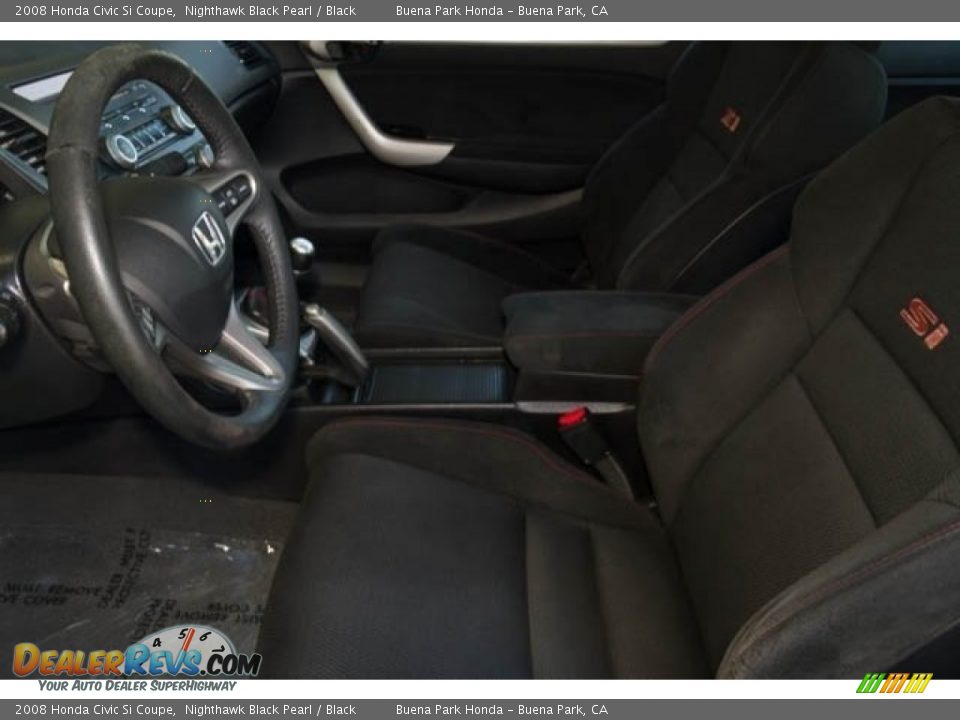 2008 Honda Civic Si Coupe Nighthawk Black Pearl / Black Photo #3